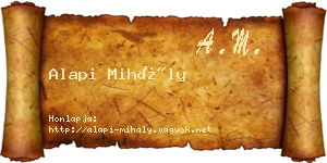 Alapi Mihály névjegykártya